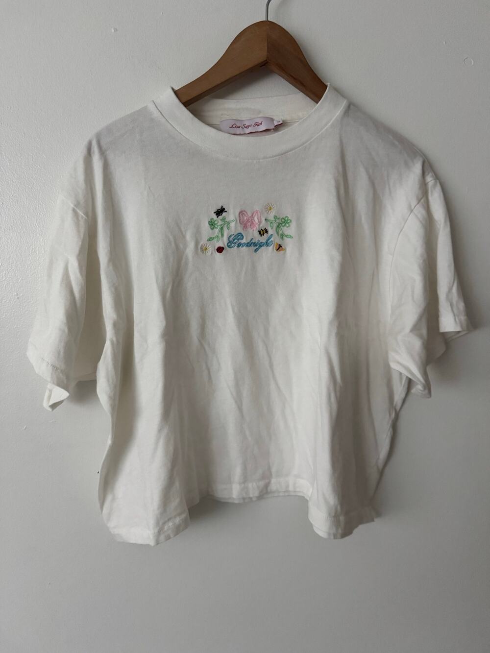 Lisa Says Gah XL Charlie Embroidered Tee